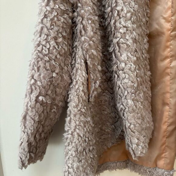 Molly Green furry tan lined open jacket‎ size M - Picture 5 of 6